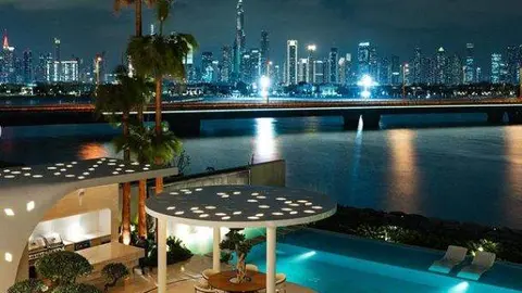 Las vistas de la vivienda de lujo en bulgari Islands.