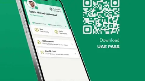 La aplicación móvil UAE Pass. (X)