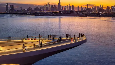 La plaza en Dubai Creek Harbour. (X)