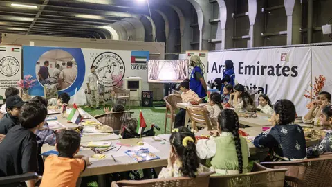 Uno de los eventos organizados por EAU en Gaza. (WAM)