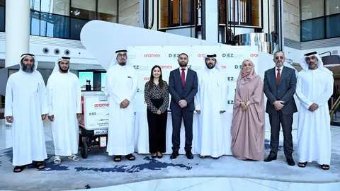 La Autoridad de Zonas Económicas Integradas de Dubai (DIEZ) y Aramex. (WAM)