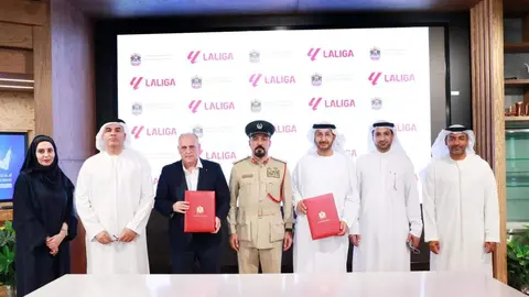 Ministerio de Economía de los EAU y La Liga de Fútbol Profesional española. (Imagen Suministrada)
