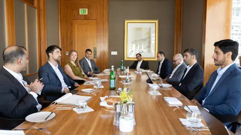 Un momento de la reunión entre autoridades de EAU y estadounidenses en Silicon Valley. (WAM)