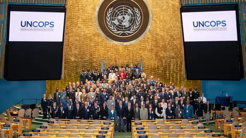 Foto de familia de los asistentes a la cumbre de jefes de policía. (WAM)