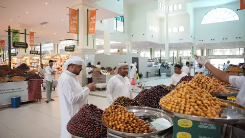 Dátiles expuestos en el festival. (WAM)