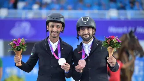 Omar Al Marzooqi, a la izquierda, y Abdullah Al Marri forman parte del equipo olímpico de EAU. (Fuente externa)