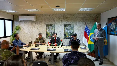 Un momento de la presentación de la operación. (WAM)