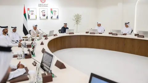 Un momento de la reunión del Consejo Ejecutivo de Abu Dhabi. (WAM)