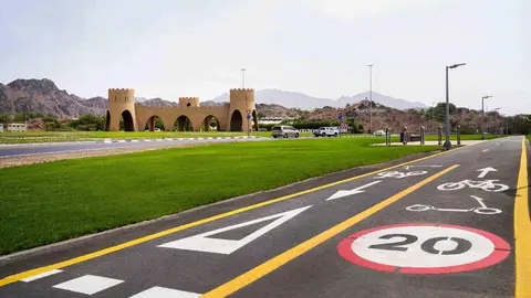 El carril bici inaugurado en Hatta. (Dubai Media Office)