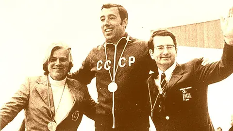 Helmut Bellingrodt, tras lograr la medalla en los Juegos Olímpicos de Múnich en 1972. (Fuente externo)