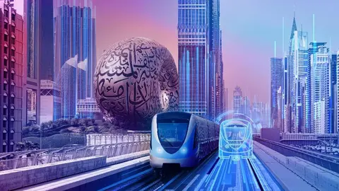 Una imagen del Metro de Dubai. (Dubai Media Office)