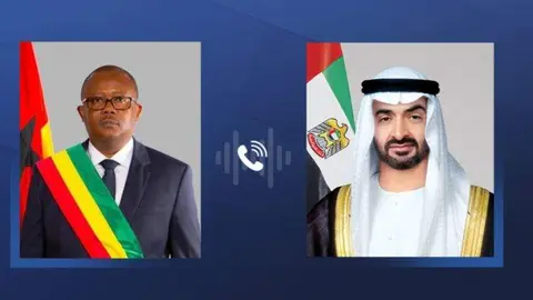 Los presidentes de EAU y Guinea-Bissau. (WAM)