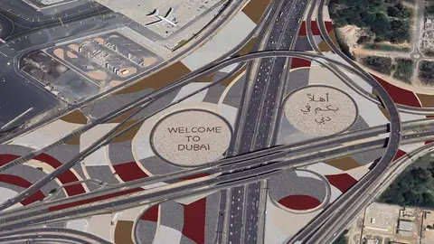 El mensaje es visible desde los vuelos en DXB. (Dubai Media Office)
