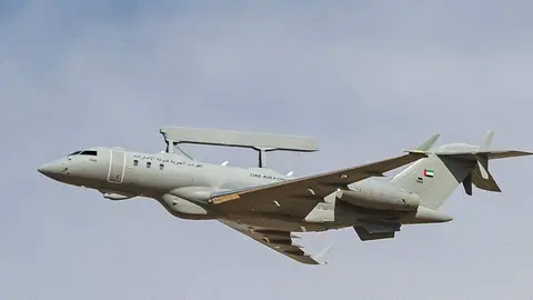 El avión AEW&C GlobalEye de Emiratos. (X)
