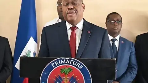 Garry Conille en un vídeo difundido por el Gobierno de Haití.