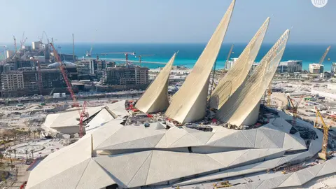 Museo Nacional Zayed en el Distrito Cultural Saadiyat en Abu Dhabi. (X)