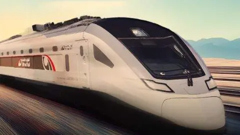 Un modelo de tren de Etihad Rail. (X)