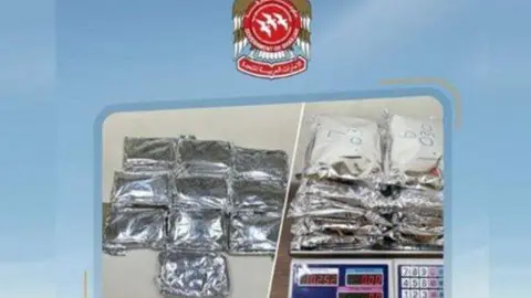 Alijo de drogas confiscado por las autoridades de Sharjah. (Fuente externa)