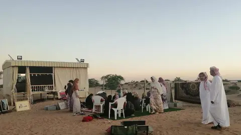Acampada en el desierto de Emiratos Árabes. (EL CORREO)