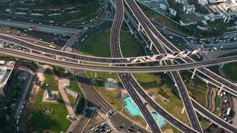 La rotonda del DWTC en Dubai. (X)