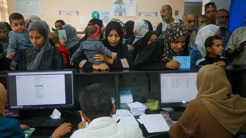 Un centro de salid de UNRWA en Gaza. (X)