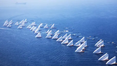 Una regata de dhows en dubai. (WAM)