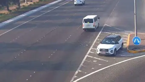 Una captura de pantalla del vídeo difundido por la policía.