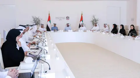 Un momento de la reunión del Gabinete de EAU este lunes. (WAM)