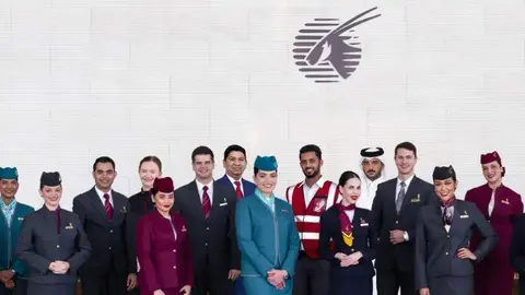 Empleados de la aerolínea. (Web Qatar Airways)