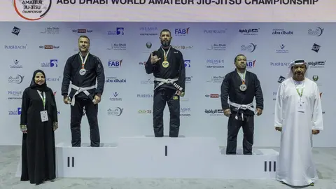 Ganadores del Campeonato Mundial de Jiu Jitsu de Abu Dhabi. (WAM)