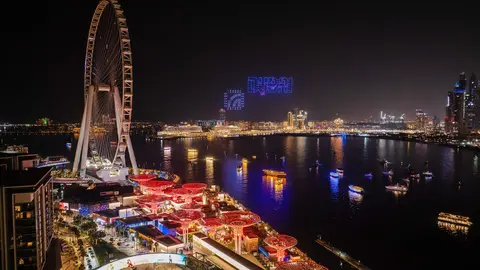 Un espectáculo de drones. (Dubai Media Office)