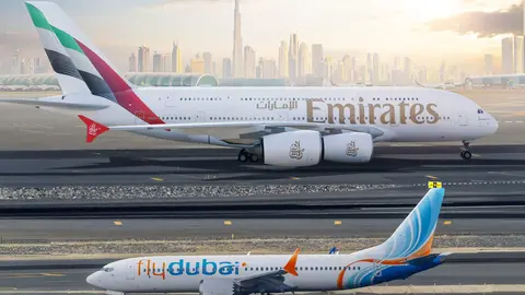 Aviones de las aerolíneas de Dubai. (WAM)