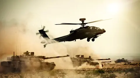Un helicóptero militar de EAU. (WAM)