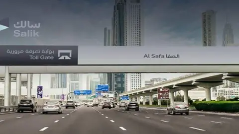 El peaje en la zona de Al Safa. (X)