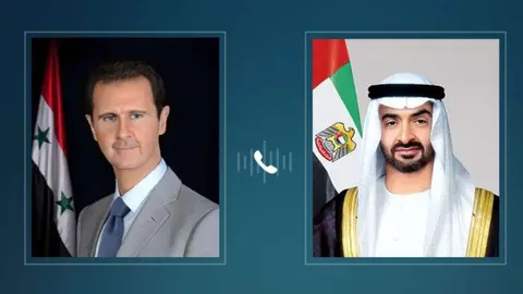 Los presidentes de EAU y Siria. (WAM)