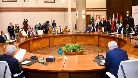 Un momento de la reunión en Áqaba de apoyo al proceso político sirio. (WAM)