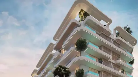 Una perspectiva del edificio Natuzzi en Dubai. (X)