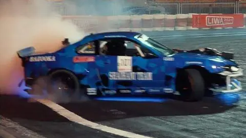 Una imagen de una edición anterior de la carrera de derrape en Liwa. (WAM)