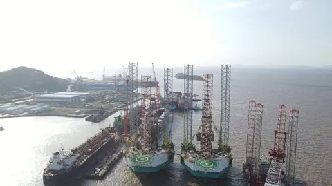 Las nuevas plataformas de Adnoc Drilling. (WAM)