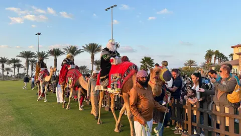 Los Reyes Magos han tenido un espectacular recibimiento en Abu Dhabi. (Cedida)
