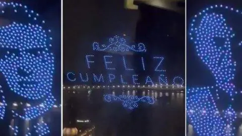 Captura de pantalla del vídeo difundido del cumpleaños en Abu Dhabi de Juan Carlos I.