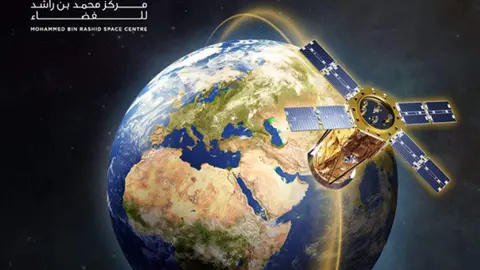 Una imagen ilustrativa del satélite. ((MBRSC)