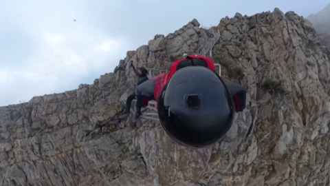 Una captura de pantalla del vídeo del deportista emiratí. (Instagram)