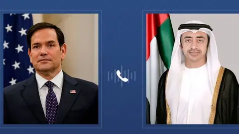 Marco Rubio y el jeque Abullah. (WAM)