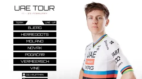 Corredores del equipo local en el UAE Tour 2025. (WAM)