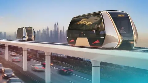 El nuevo transporte Rail Bus de Dubai. (RTA)