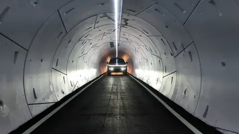 Un túnel de Boring Company. (X)