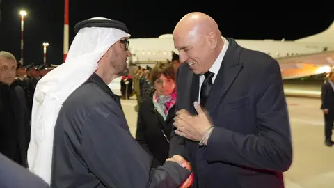 El ministro de Defensa italiano recibe al presidente de EAU en Roma. (X)