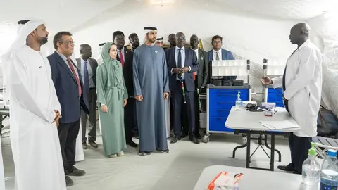 Un momento de la inauguración del hospital. (WAM)