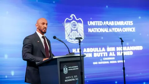 Abdulla bin Mohammed bin Butti Al Hamed, presidente de la Oficina Nacional de Medios de EAU. (WAM)